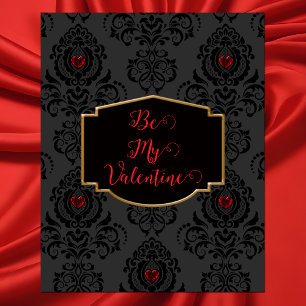 Carte Saint-Valentin gothique romantique 