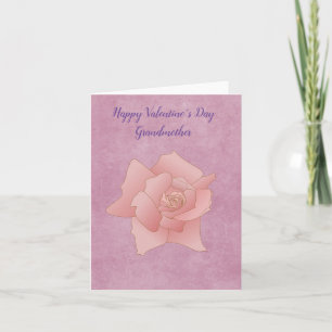 Carte Saint-Valentin Grand-mère Rose Rose