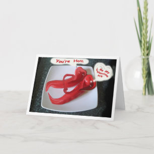 Carte Saint-Valentin humoristique - Poivrons rouge