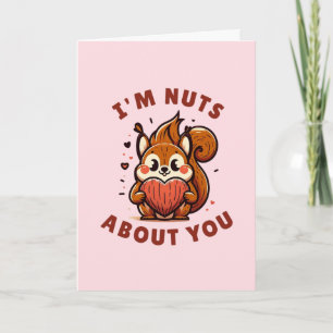 Carte Saint-Valentin 'Je suis nu à propos de toi' Écureu