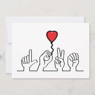 Carte Saint Valentin. Le sourd, l'éloge du langage gestu