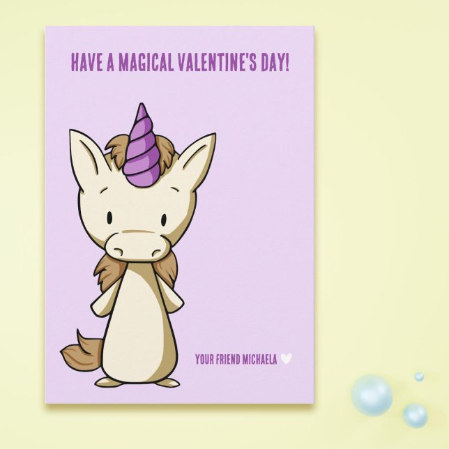 Carte Saint-Valentin licorne magique  (Créateur téléchargé)