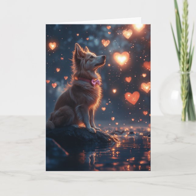 Carte Saint-Valentin Magique de Kelpie Australien (Devant)