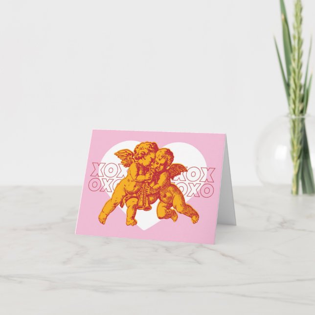 Carte Saint-Valentin mignonne. XOXO (Devant)