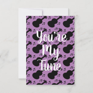 Carte Saint-Valentin Moderne Guitare Rock Notes De Musiq