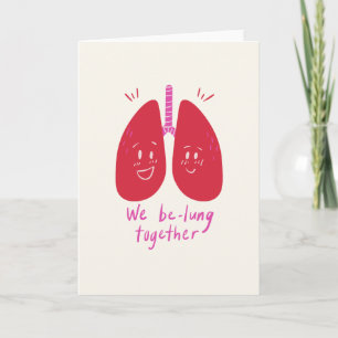 Carte Saint Valentin Nous sommes des poumons ensemble ca