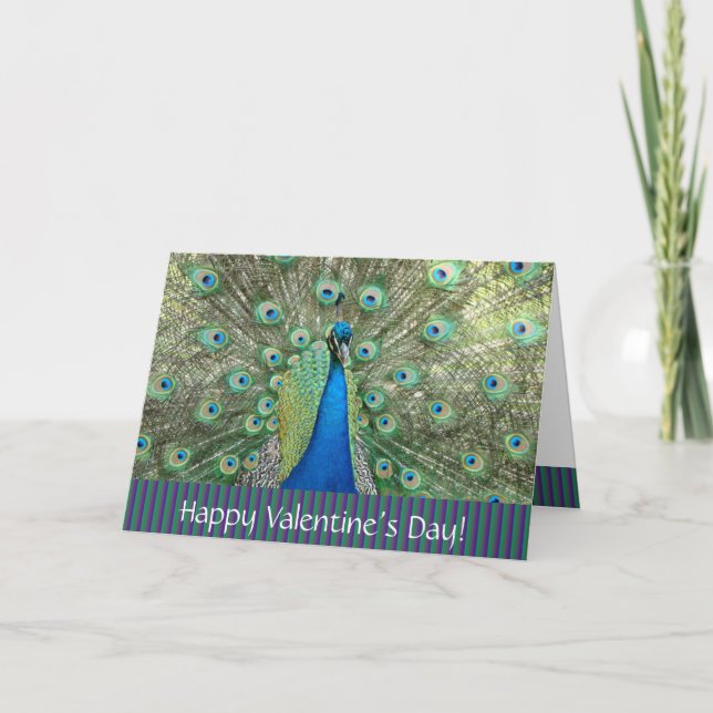 Carte Saint Valentin_ paon (Devant)