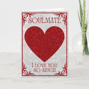 Carte Saint-Valentin Parties scintillant