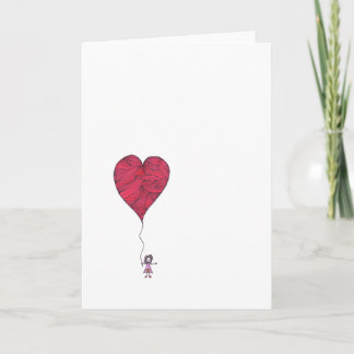 Carte Saint-Valentin - pas de mots - ballon cardia