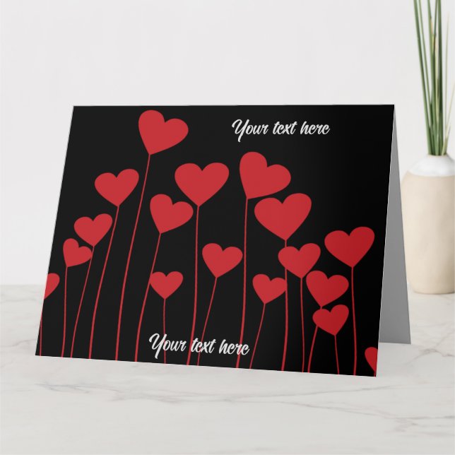 Carte Saint-Valentin - personnalisation du texte (Devant)