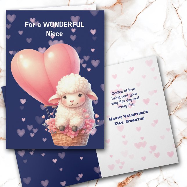 Carte Saint Valentin Petit Agneau Coeur (Créateur téléchargé)