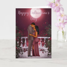 Carte Saint Valentin pour Couple Noir