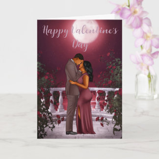 Carte Saint Valentin pour Couple Noir