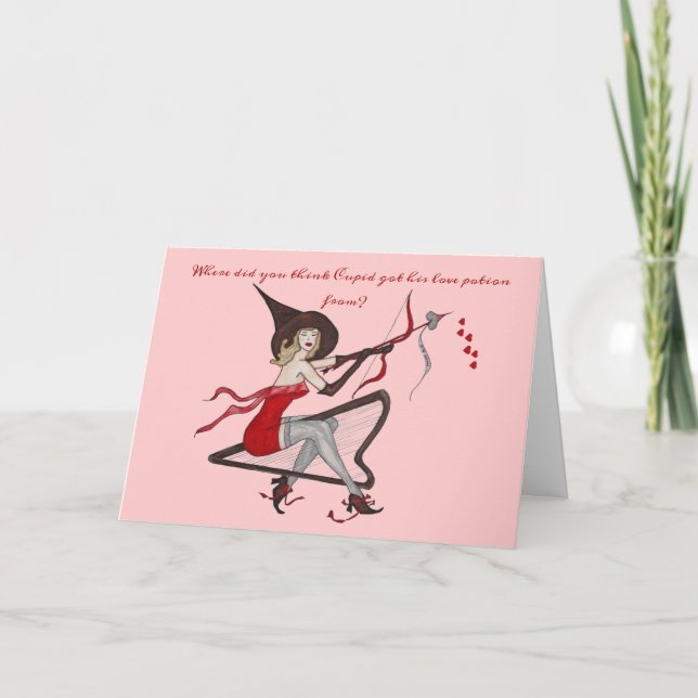 Carte Saint-Valentin pour l'amour des sorcières (Devant)