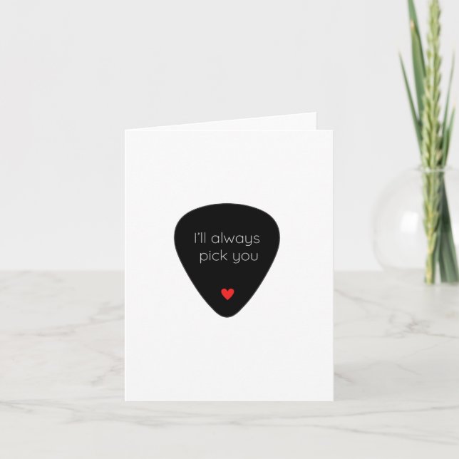 Carte Saint Valentin pour les amateurs de musique (Devant)