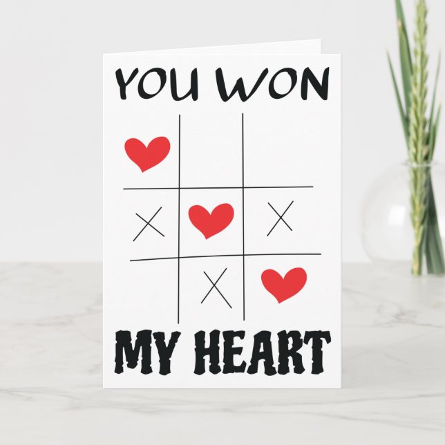 Carte Saint-Valentin Pour Lui, Tu As Gagné Mon Coe (Devant)