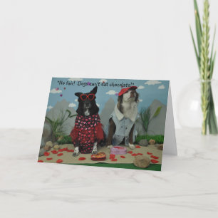 Carte Saint-Valentin pour n'importe qui, chiens en vêtem