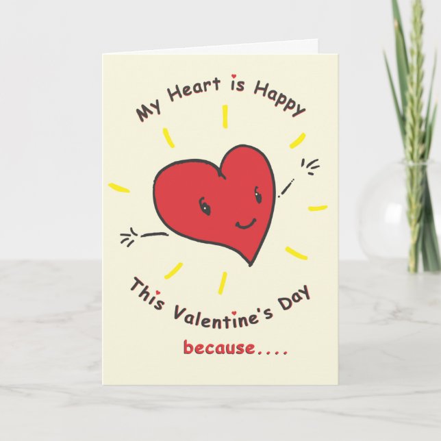 Carte Saint-Valentin pour papa (Devant)