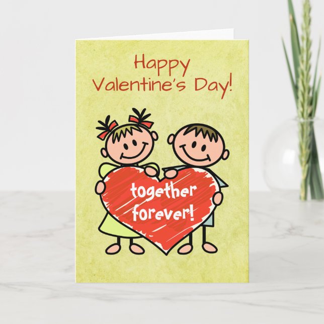 Carte Saint Valentin pour toujours (Devant)