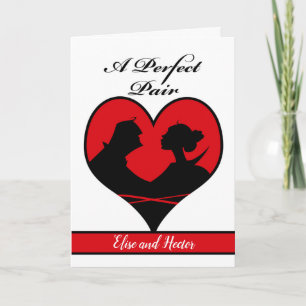 Carte Saint Valentin pour un couple Ajouter votre texte