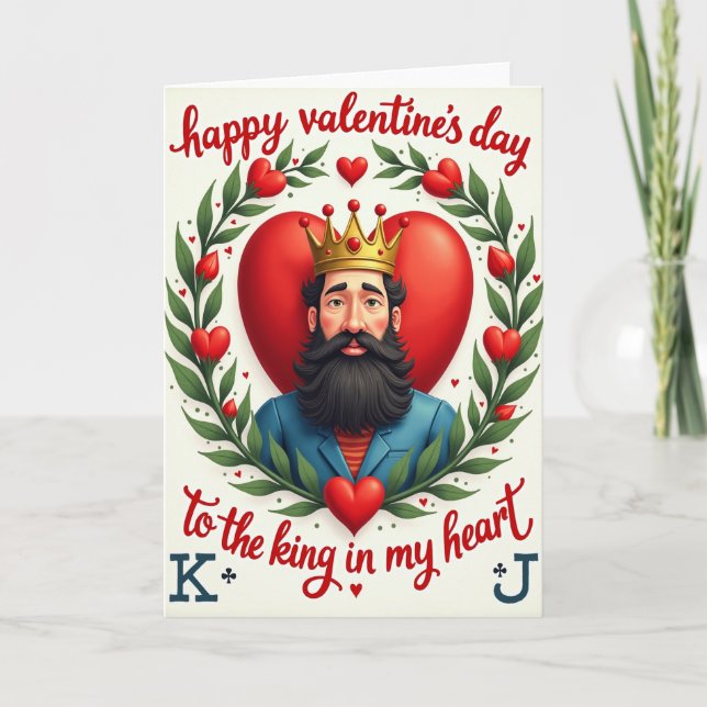 Carte Saint-Valentin Roi des Cœurs (Devant)