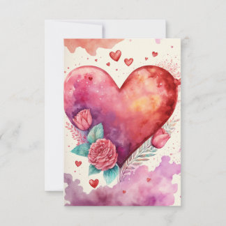Carte Saint-Valentin romantique