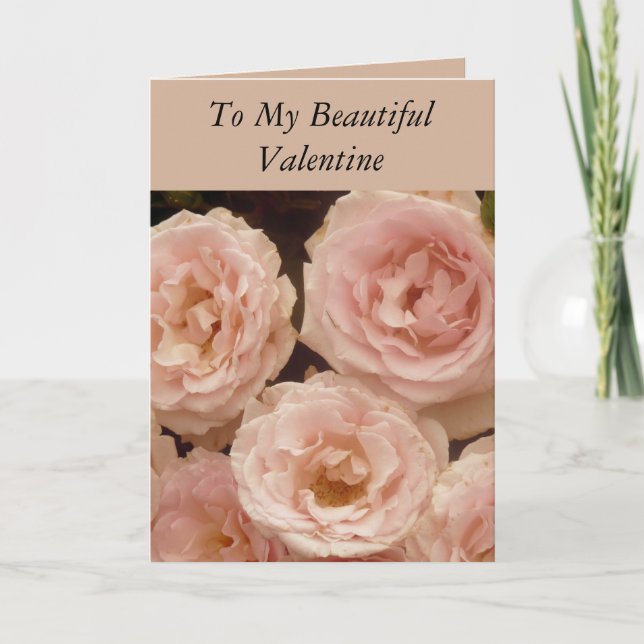 Carte Saint-Valentin Rose (Devant)
