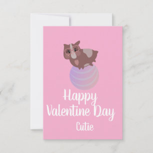 Carte Saint-Valentin Rose Mignon Hamster
