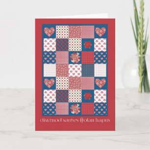 Carte Saint-Valentin, Salutation galloise, Coeurs,