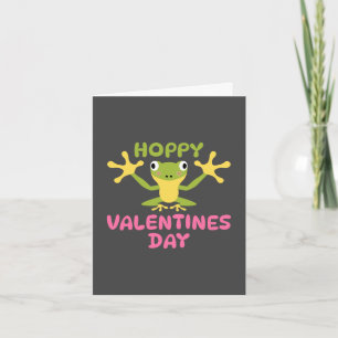 Carte Saint-Valentin sautillant Grenouille mignonne