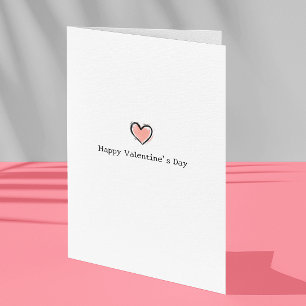 Carte Saint Valentin Simple Minimaliste