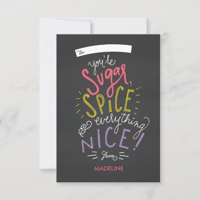 Carte Saint-Valentin sucre et épices (Devant)