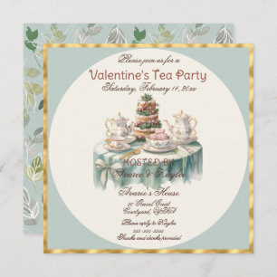 Carte Saint Valentin Tea Party
