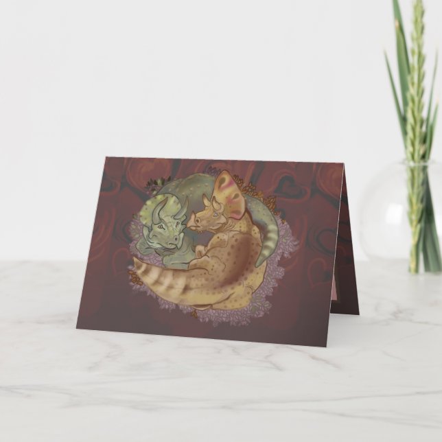 Carte Saint-Valentin Triceratops (Devant)
