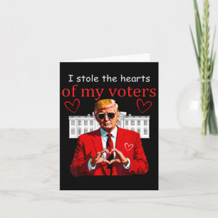 Carte Saint-Valentin Trump Président Coeurs Usa Amérique