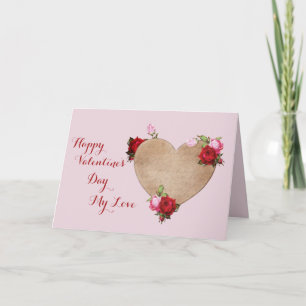 Carte Saint Valentin victorienne romantique