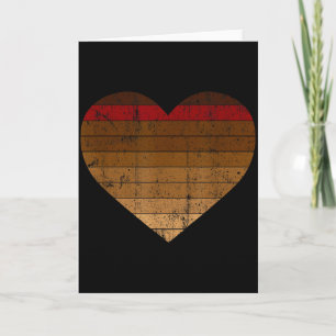 Carte Saint-Valentin Vintage Cœur Mélanine Fierté Noir A