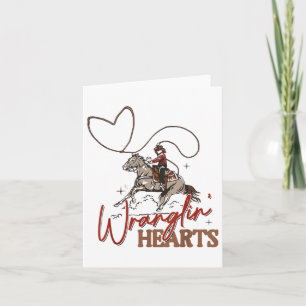 Carte Saint-Valentin western cow-boy Wranglin Hearts
