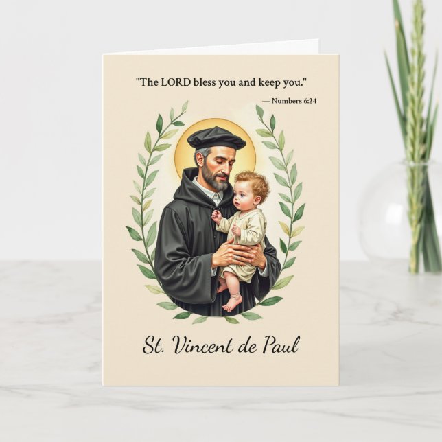 Carte Saint Vincent de Paul La Paix et les Bénédictions  (Devant)