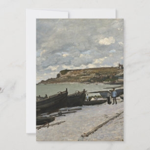 Carte Sainte-Adresse de Monet - Bateaux Mer Ciel nuageux