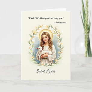 Carte Sainte Agnès, la paix de Dieu avec l'Écriture Aqua