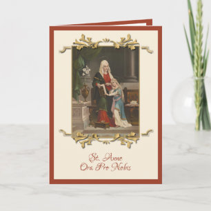 Carte Sainte-Anne Sainte Vierge Marie Vintage