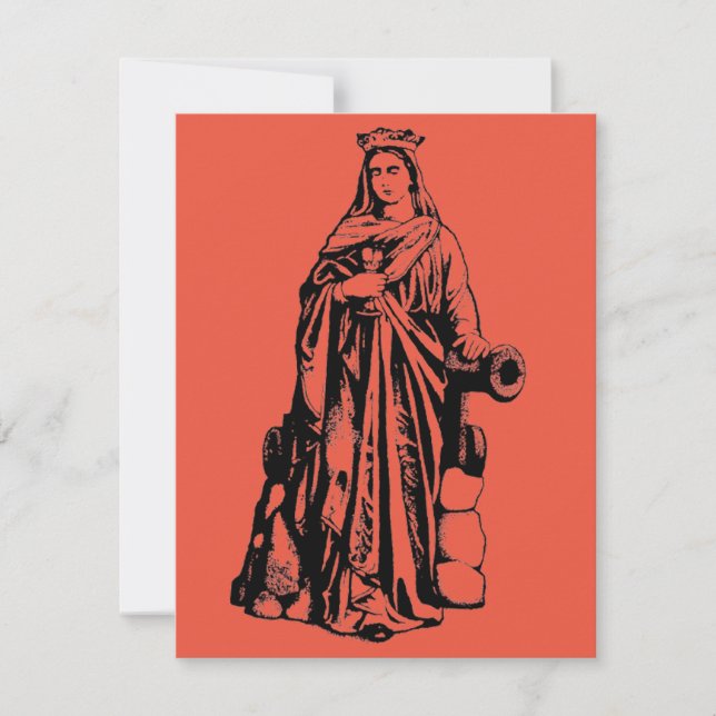 Carte Sainte Barbara Vierge et martyr (Devant)