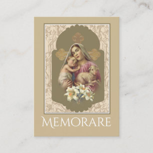 Carte sainte bénie de Vierge Marie Memorare