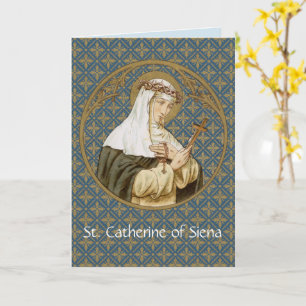 Carte Sainte-Catherine de Sienne (BK 19) Salutation blan