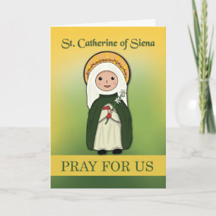 Carte Sainte Catherine de Sienne Penser à vous catholiqu