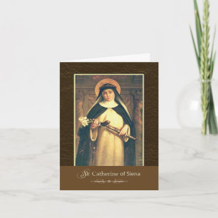 Carte Sainte Catherine de Sienne Priez pour nous