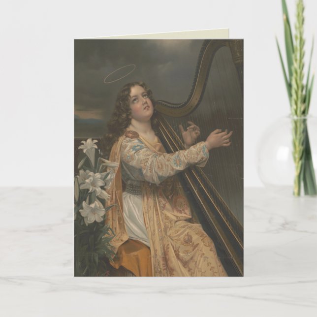Carte Sainte Cecilia Patronesse des Musiciens Religieux (Devant)