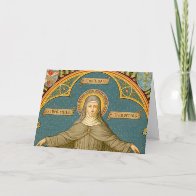 Carte Sainte Claire d'Assise et des manuscrits de Vows ( (Devant)