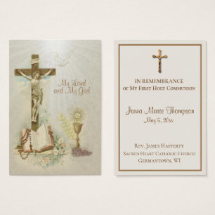 Carte Sainte Communion Solennelle Calice Tradition
